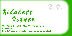 nikolett vizner business card